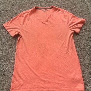 neon orange Old Navy medium V-neck shirt